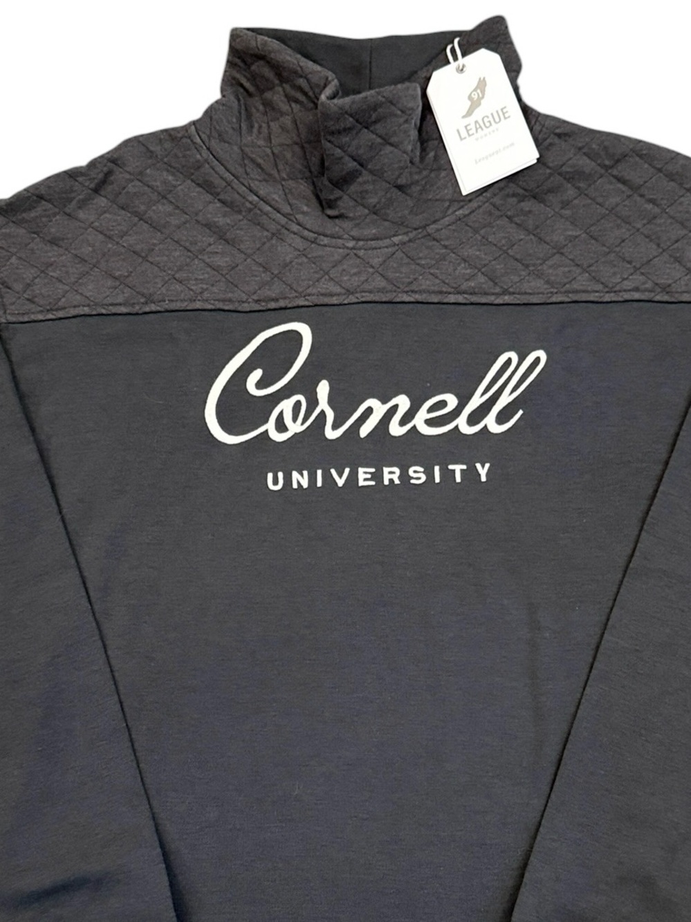 NWT League 91 Cornell Funnel Neck Quilted Pullover Smoke Gray Women’s Medium